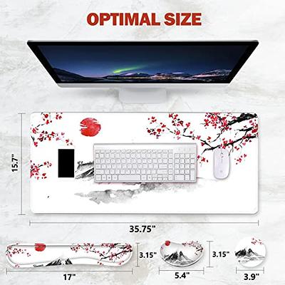 ENHANCE Large Extended Gaming Mouse Pad with Memory Foam Wrist Rest