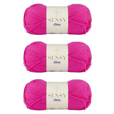 3 Skeins of Sensy Chino Soft Cotton Yarn, Soft Baby Cotton Yarn