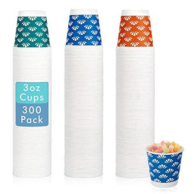 GUSTO [300 Count 3 oz. Small Paper Cups, Disposable Mini Bathroom Mouthwash  Cups - Floral (Formerly Comfy Package)