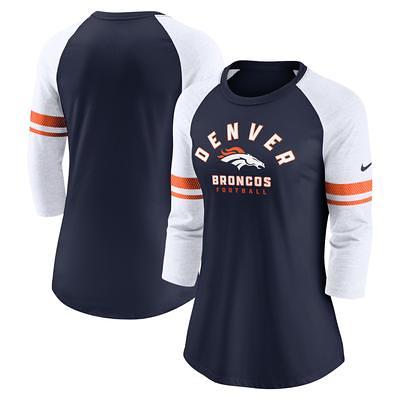 Women's Touch Navy Chicago Bears Waffle Raglan Lightweight Long Sleeve  T-Shirt