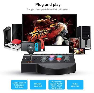 PXN 0082 Arcade Stick, Fight Sticks PC with Turbo & Macro  Functions,Compatible with TV/PC/PS3/PS4/Switch