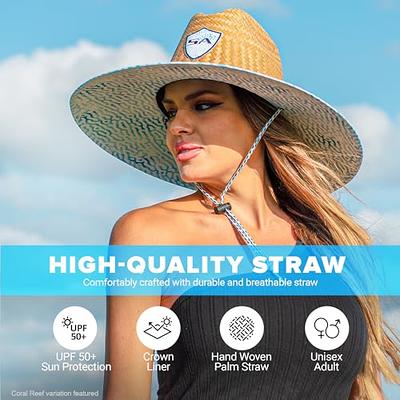 S A Company Hand-Woven Palm Straw Hats for Men & Women - Wide Brim Summer  Hat for Sun Protection, UPF 50+ (Coral Reef) - Yahoo Shopping