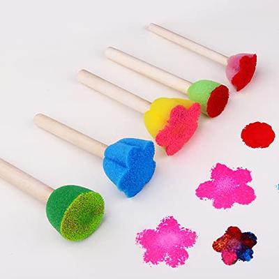 10pcs Sponge Painting Handle Paints Sponges Art Sponges for DIY Painting, As Shown