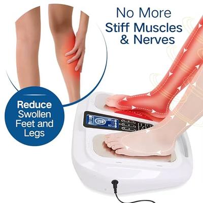 EMS & TENS Foot Circulation Stimulator, Improves Foot Blood Circulation,  EMS Foot Massager for Neuropathy, Relieves Body Pains & Plantar Fasciitis