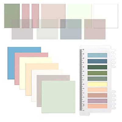 Pastel Transparent Sticky Notes, 3x3¡± Clear Sticky Tabs