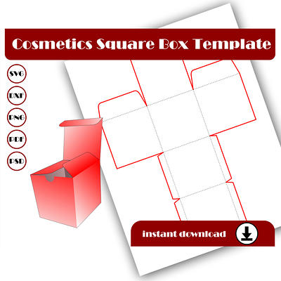 square box template printable