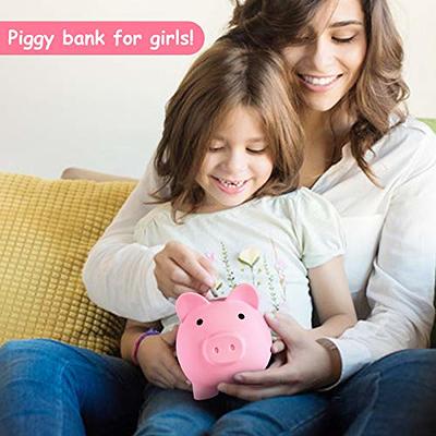 Creative Cartoon Piggy Bank, Unbreakable Plastic Cute Pink Pigs Money Bank  Box, Coin Banks for Girls and Boys,Best Gifts for Birthday, Christmas for  Home Decor 