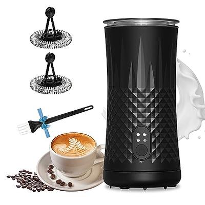 VOMELON Milk Frother Handheld, Travel Coffee Frother Milk Streamer Foam Maker Drink Mixer with 2 Stainless Steel Whisks for Hot