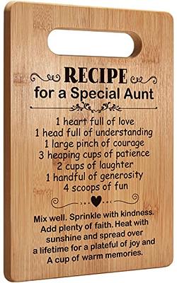 Aunt Gifts from Niece, Aunt Gifts for Birthday, Best Aunt Ever Gifts,  Mothers Day Gifts For Aunt From Niece, Recipe for a Special Aunt Bamboo 2  Piece