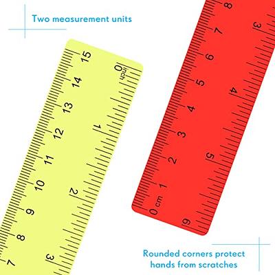 Plastic Ruler, Clear Rulers Plastic Transparent Ruler Shatterproof