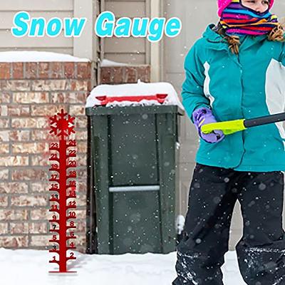 36 Inches Iron Art Snow Gauge, Handmade Metal Snow Depth Measuring