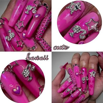 20pcs Pink Nail Rhinestones Nail Art Decorations