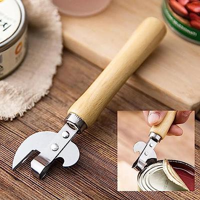 Wooden Handle Manual Handheld Can Opener, Heavy Duty Can Opener Smooth Edge  Wood Can Openers Top Lid Kitchen Gadgets, Best Large Rated Easy Turn Knob,  with Bottle Opener - Yahoo Shopping