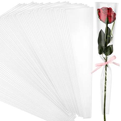 Single Rose Sleeve Bouquet Bags For Flowers Single Floral Packaging Bag  Single Flower Wrapping Paper Clear Flower Bouquet Sleeves For Mother's Day  Valentine's Day Wedding Birthday Gift (200 Pcs) - Yahoo Shopping