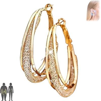 Lymphatic Fashion Oval Earrings,Promoting Lymphatic Drainage And  Detoxification,Lymphatic Slimming Earrings