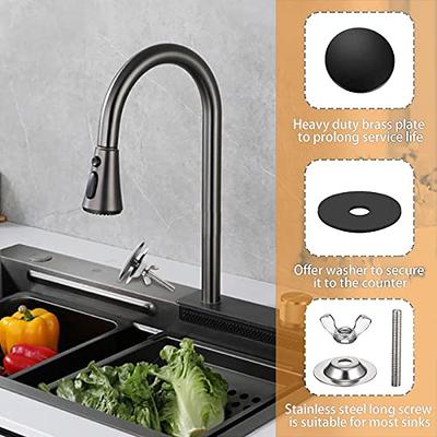 2 inch Kitchen Sink Hole Covers, Faucet Hole Cover Stainless Steel Sink Hole Plug, Bathroom Sink Cover for Counter Space Blanking Metal Plug 2pcs