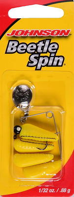 Johnson Original Beetle Spin - 1/16 oz. - Black/Yellow Stripe/Red Belly  with Silver Blade