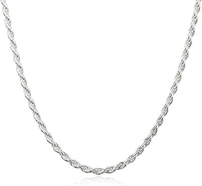 Fiusem 5mm Silver Tone/Gold Cuban Link Chain for Men, Mens Chain Necklaces, Stainless Steel Chain Necklaces for Men Women and Boys, 3.5/4/5mm