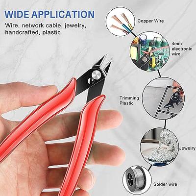 5 Pack Cr-v Wire Flush Cutters, Soft Wire Side Cutters For Jewelry