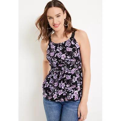Maurices Girls Floral Thermal Peplum Top