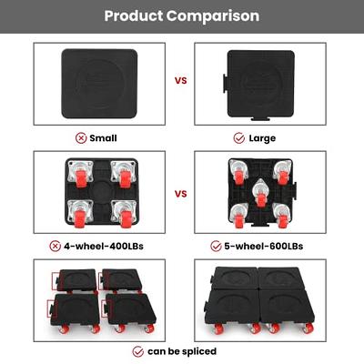Furniture Dolly,Furniture Movers with 5 Wheels,360°Rotation Can Be Spliced  Wheel