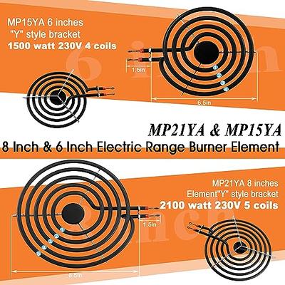 Porcelain Burner Drip Pan Cooktop Set & MP22YA Electric Range Burner  Element Unit Set Replacement - Compatible with Whirlpool Electric Range  Stove Top - Yahoo Shopping