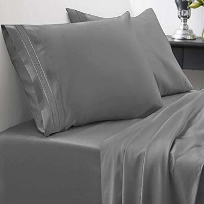 Bed Sheets with Elastic Corner Straps Soft Sheets & Pillowcases 4 Pcs  King Size