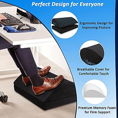 Foot Rest Under Desk Footrest (Soft but Firm), Ergonomic Foot Rest