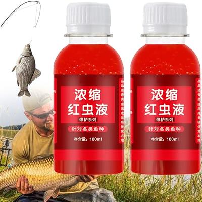 Red 40 Fishing Liquid,Red Ink Fishing,Red Worm Scent Fish Attractants for  Baits