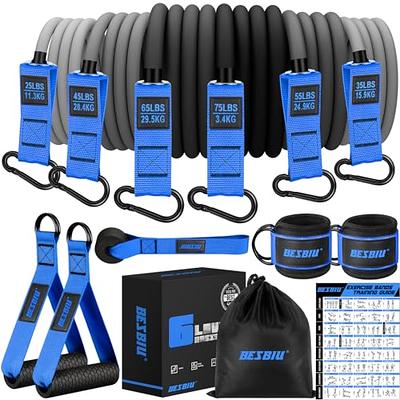 Resistance Bands for Working Out, NITEEN Heavy Resistance Bands with  Handles Multi-Weight Exercise Bands Set for Men Women ,Workout Bands with  Door Anchor and Ankle Straps Strength Training Equipment Heavy Ultra