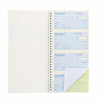 Blue Summit Supplies Triplicate Receipt Book 100 per Book 500 Total 5 Pack 3 Part Carbonless Payment Receipt Books for Money Rent or Cash with