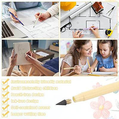 4PCS Inkless Pencil Reusable Everlasting Pencil with Eraser Colorful  Pencils 4 Inkless Forever Pencil with 2PCS Replaceable Graphite Nib & 1  Pencil