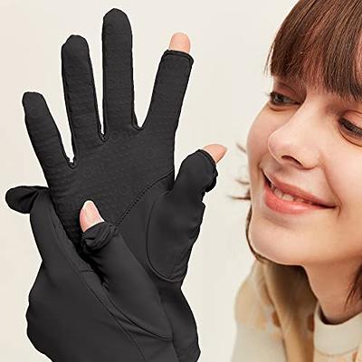 OHRAIN 2 Pairs Anti-UV Gloves Full Finger Sun Protective UPF 50+