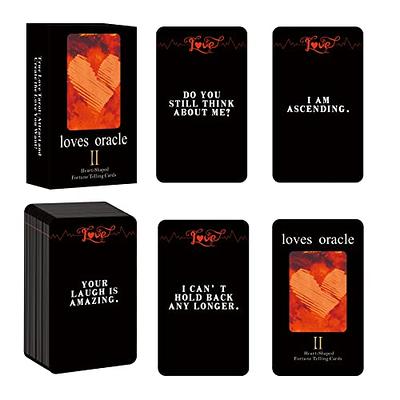 Han Yu Bowen Cartes de tarot d'amour pour débutants, cartes de tarot à  double flamme, cartes Oracle avec significations sur eux âme sœur à  relations romantiques (noir (7 x 12 cm) 