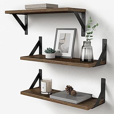 Minori Floating Shelves for Wall, Bathroom Shelves for Over The Toilet  Storage - Set of 3 - Gray