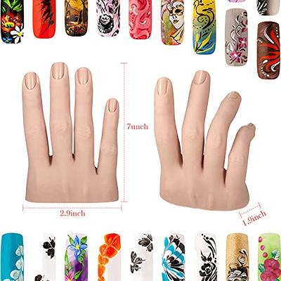 Silicone Practice Hand Mannequin For Nails Practice With Bendable Fingers