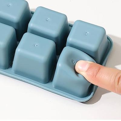 Ice Cube Trays with Lids 3 Pack,Silicone Ice Trays for Freezer,Easy Release  Silicone Ice Cube Tray,6 Big Square Ice Cubes per Tray Ideal, Stackable -  Yahoo Shopping