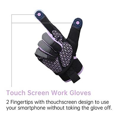 Lio Flex Touch Screen Gloves - 3 Pairs, Work Gloves Men & Women, Gloves with [10 Touchscreen fingers], Safety Work Gloves for Men & Women, Thin