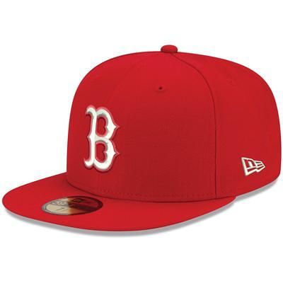 Boston Red Sox New Era White Logo 59FIFTY Fitted Hat - Cardinal