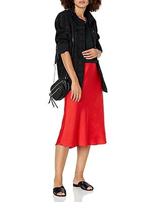 The Drop Women's Maya Silky Slip Skirt, Red, 5X, Plus size - Yahoo