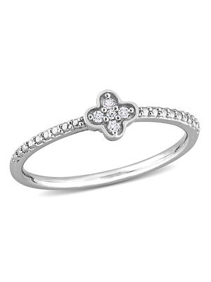 Promise Ring Diamond Accent Sterling Silver