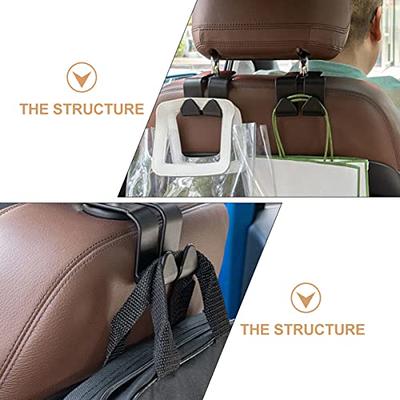 2pcs Black Car Seat Hook Purse Hanger Bag Organizer Holder Clip Car  Accessories