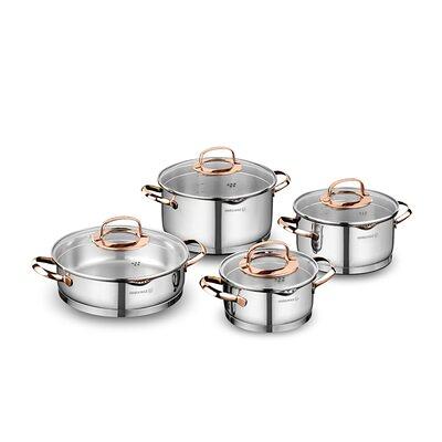 Calphalon Tri-Ply Stainless Steel 8 Piece Cookware Set - Macy's