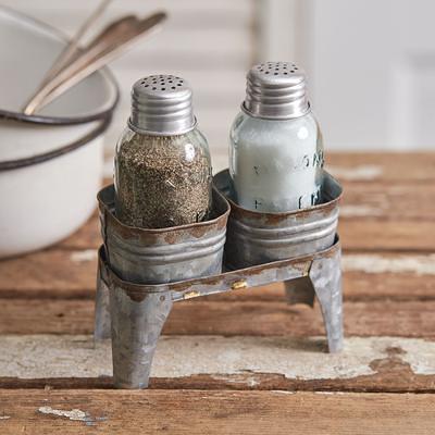 Glass Salt and Pepper Shakers Set Large,DWTS DANWEITESI Farmhouse