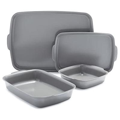 Moss & Stone 3-Piece Borosilicate Glass Casserole Set - Oven & Microwave  Safe Round Baking Dishes With Lids