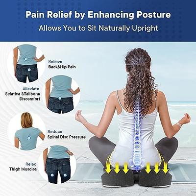 Waoaw Seat Cushion, Office Chair Cushions Butt Pillow for Long Sitting, Memory Foam Chair Pad for Back, Coccyx, Tailbone Pain Relief