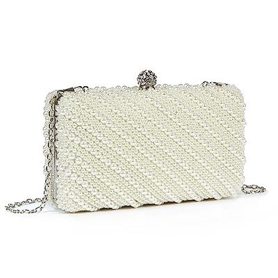 Pearls Clutch Noble Crystals Beaded Evening Purse