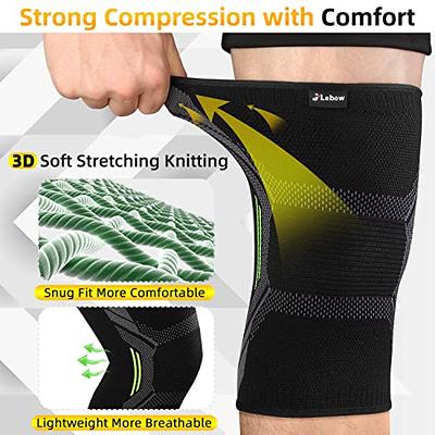  Afrodit, Knee Braces, Comfort 2-Pack Knee Brace - Optimal  Support for Arthritis, Joint Pain, Injuries. Ideal for Running, Sports,  Everyday Use. Unisex design for both men and women. (Medium, Black) 