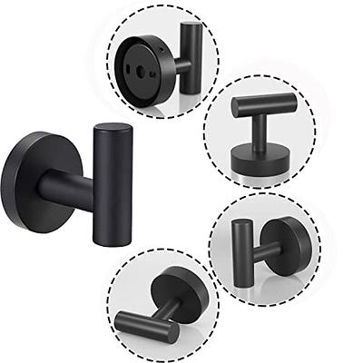 Double Towel Hook for Bathroom 2 Pack Wall Mounted Heavy Duty Stainless  Steel Robe Coat Hook, Cabinet Closet Door Sponges Holder for Bedroom  Kitchen