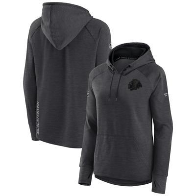 Women's Nike Heather Charcoal San Francisco 49ers Raglan Funnel Neck Pullover Hoodie Size: Small